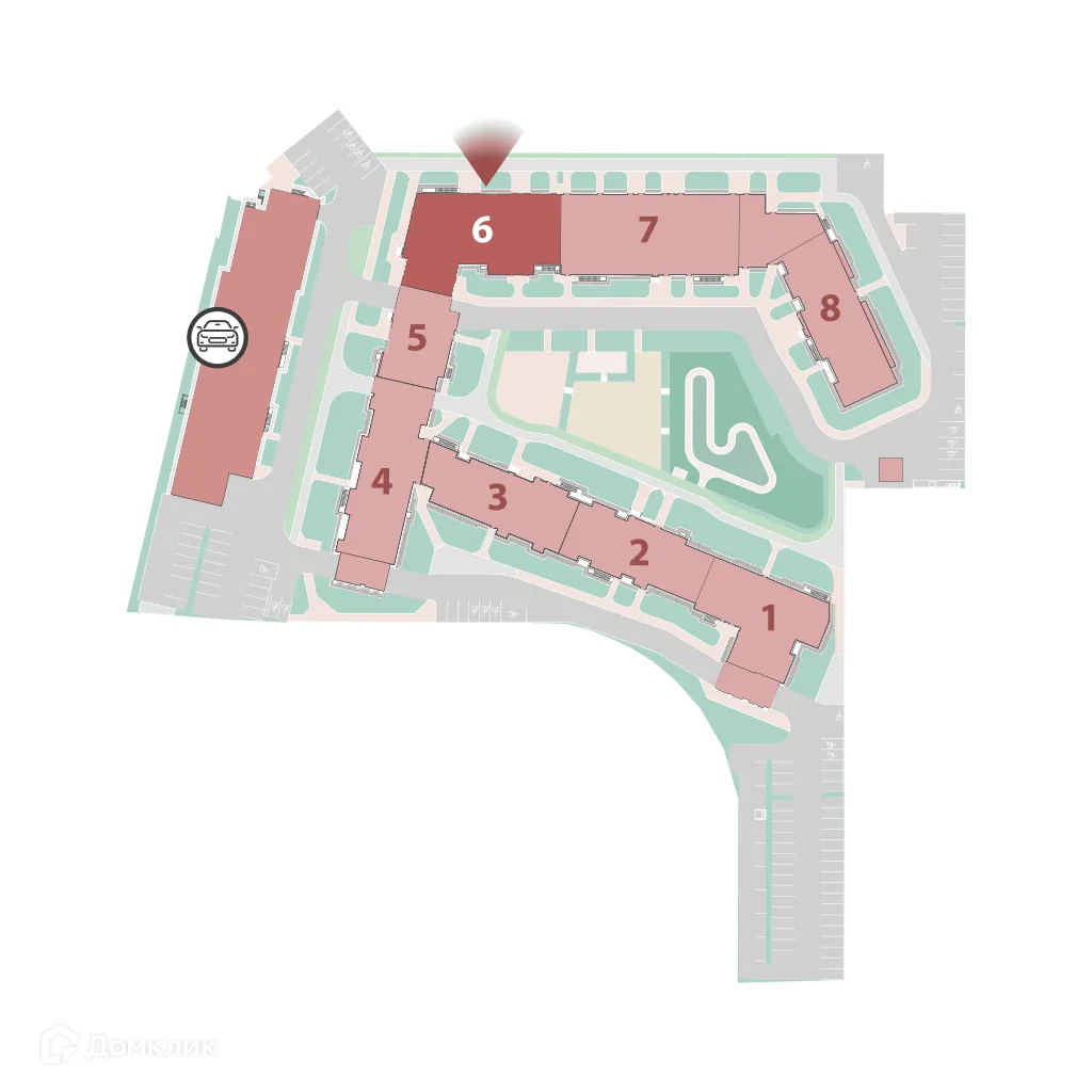 Планировка 1-комнатной квартиры 34.3 м² в ЖК "Полис ЛАВрики", г. Мурино — фото 3
