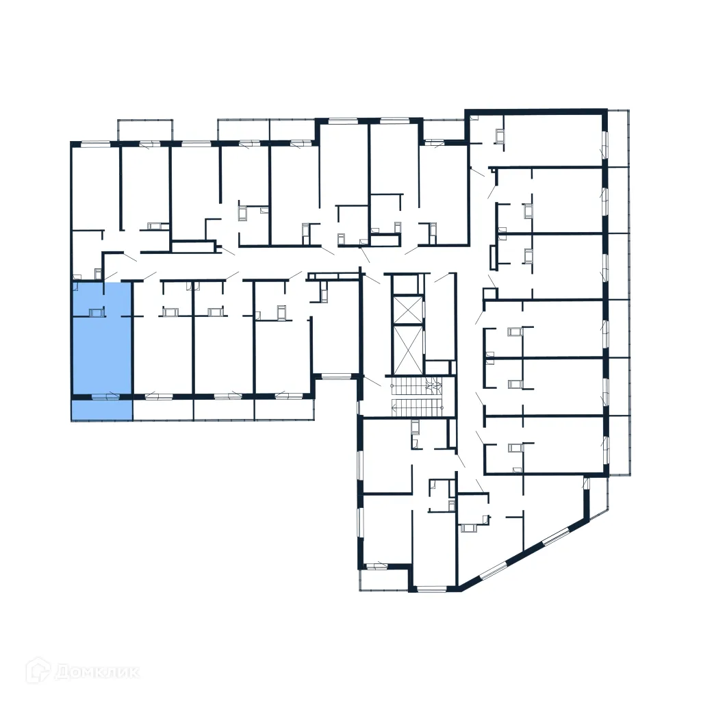 Планировка студии квартиры 22.1 м² в ЖК "Полис ЛАВрики", г. Мурино — фото 2