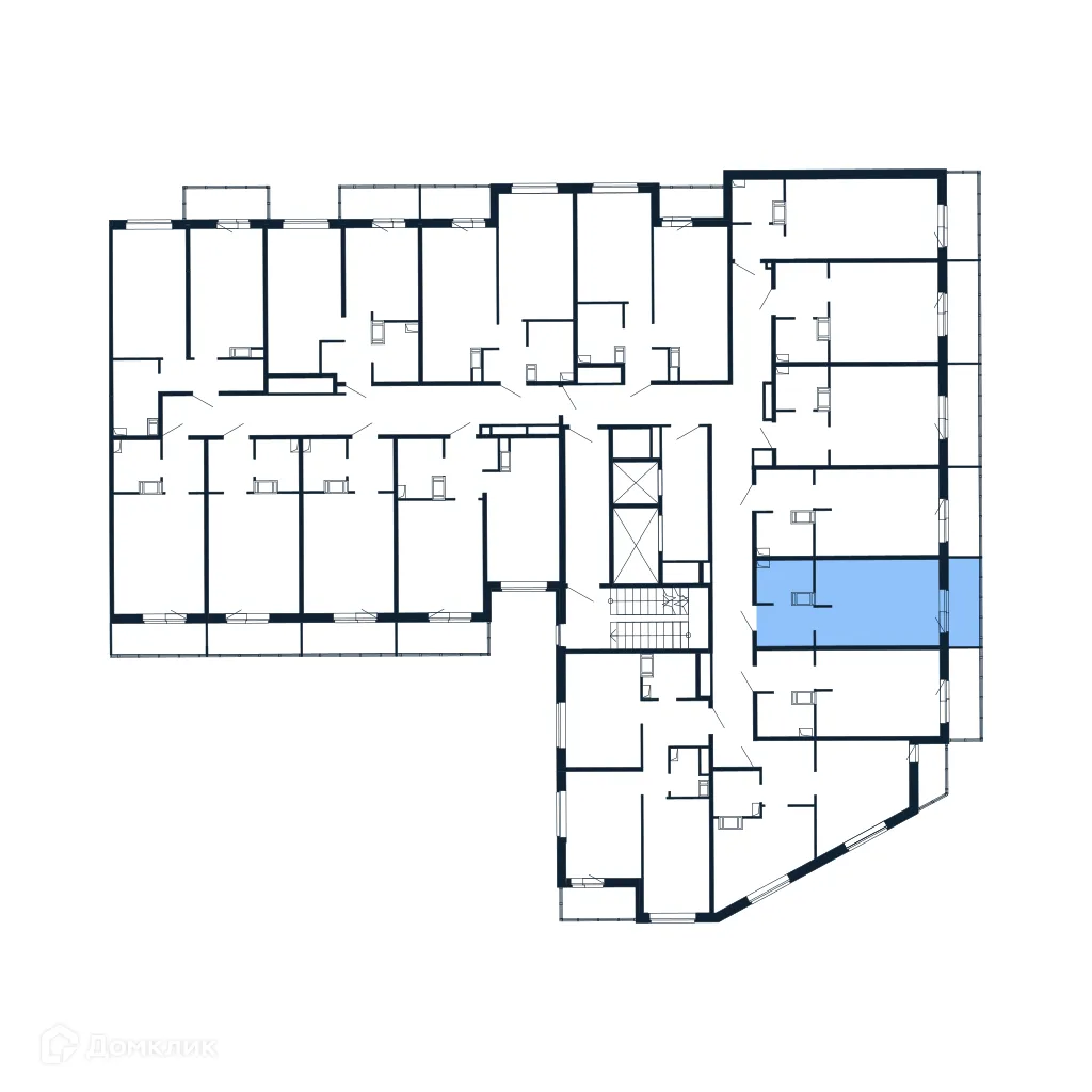 Планировка студии квартиры 22.2 м² в ЖК "Полис ЛАВрики", г. Мурино — фото 2