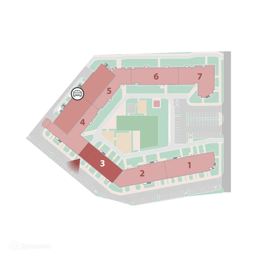 Планировка 1-комнатной квартиры 33.7 м² в ЖК "Полис ЛАВрики", г. Мурино — фото 3