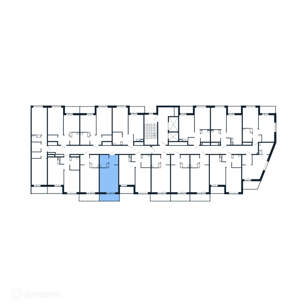 Планировка студии квартиры 22.5 м² в ЖК "Полис ЛАВрики", г. Мурино — фото 2