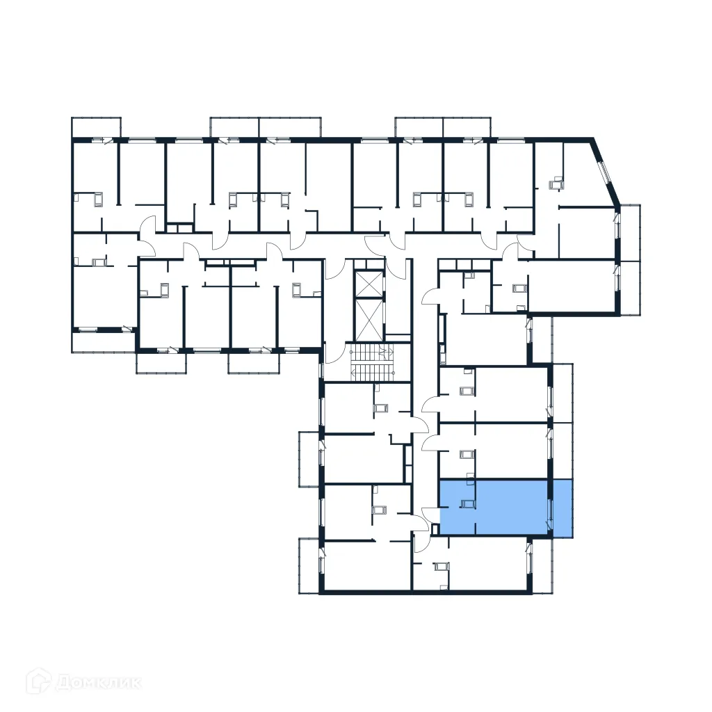 Планировка студии квартиры 24.1 м² в ЖК "Полис ЛАВрики", г. Мурино — фото 2