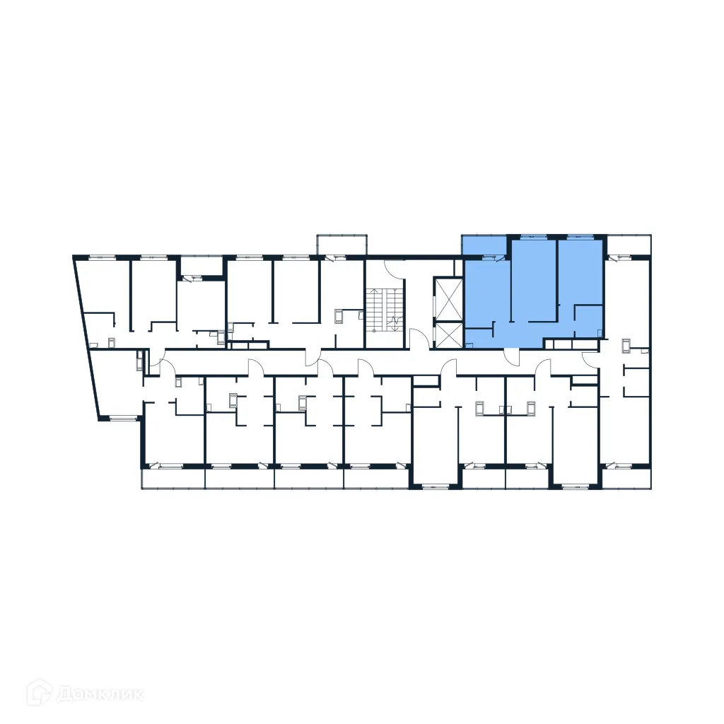 Планировка 2-комнатной квартиры 54.69 м² в ЖК "Полис ЛАВрики", г. Мурино — фото 2