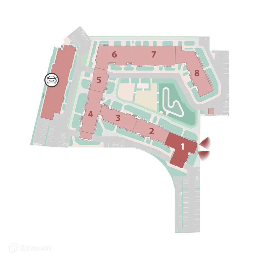 Планировка 1-комнатной квартиры 33.78 м² в ЖК "Полис ЛАВрики", г. Мурино — фото 3