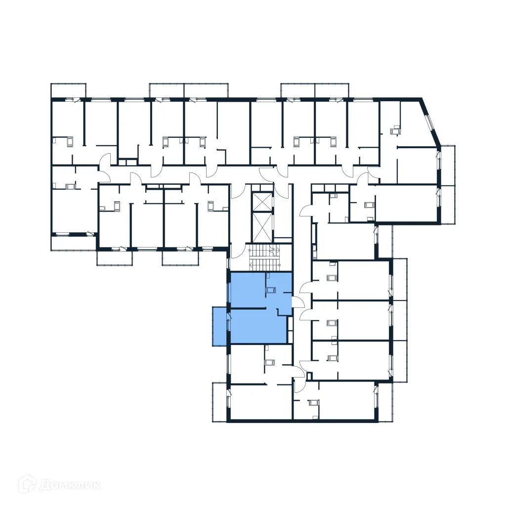 Планировка 1-комнатной квартиры 33.23 м² в ЖК "Полис ЛАВрики", г. Мурино — фото 2