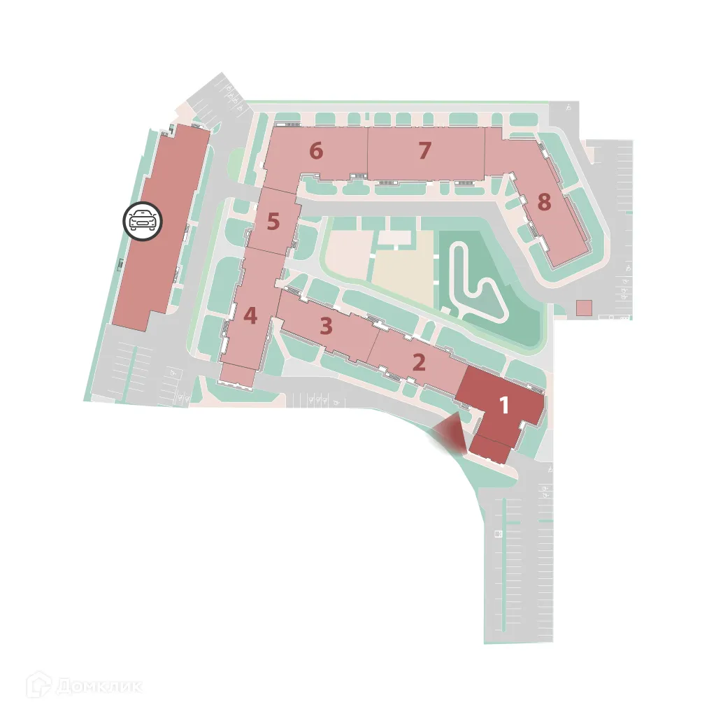 Планировка 1-комнатной квартиры 30.46 м² в ЖК "Полис ЛАВрики", г. Мурино — фото 3