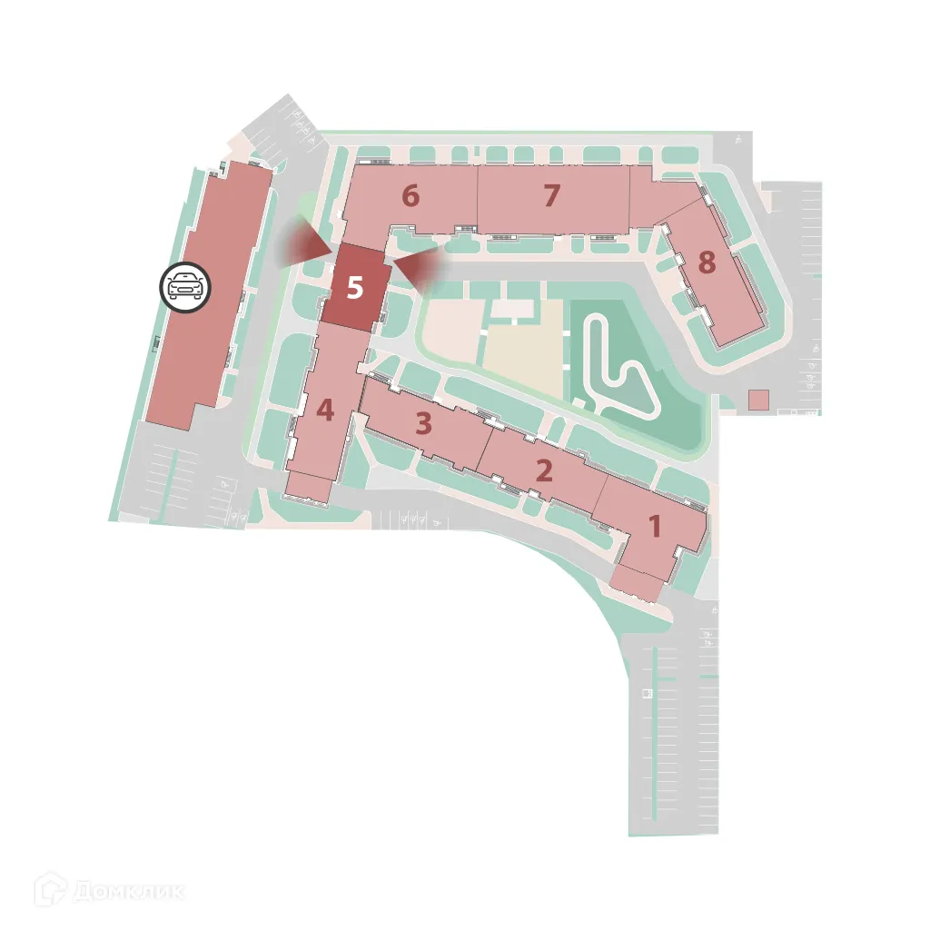 Планировка 2-комнатной квартиры 49.84 м² в ЖК "Полис ЛАВрики", г. Мурино — фото 3