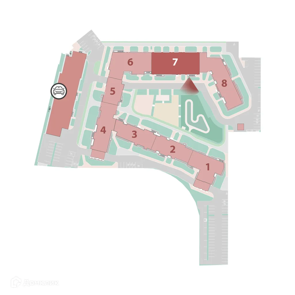 Планировка студии квартиры 24.94 м² в ЖК "Полис ЛАВрики", г. Мурино — фото 3