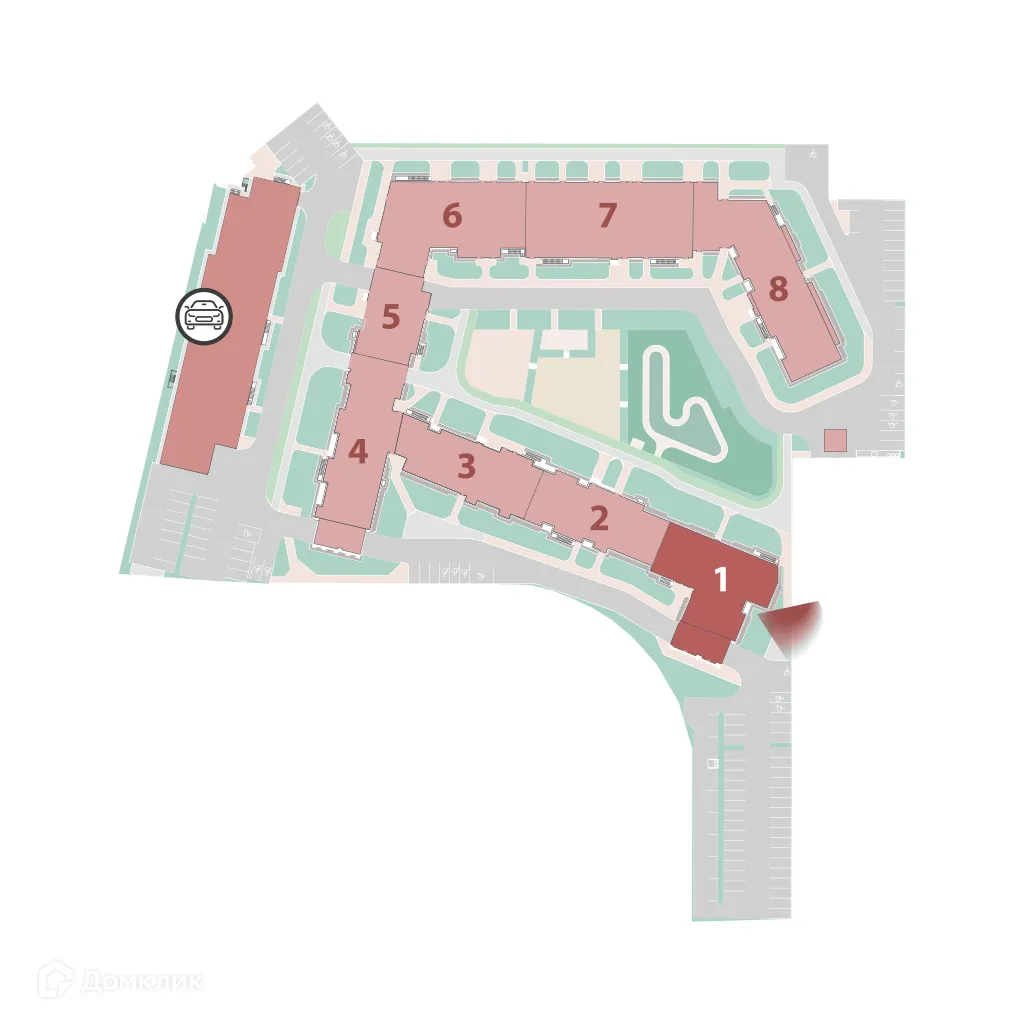 Планировка студии квартиры 26.56 м² в ЖК "Полис ЛАВрики", г. Мурино — фото 3