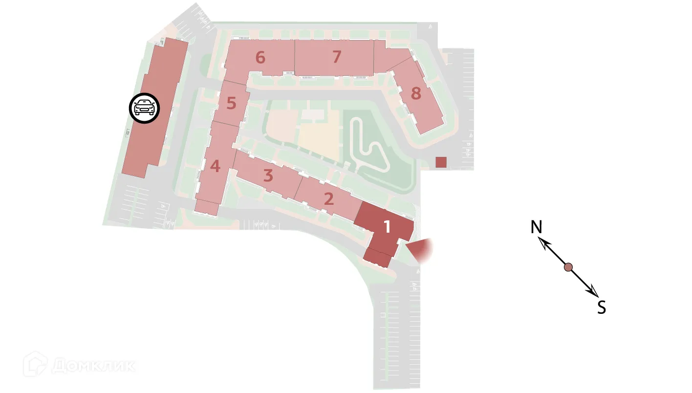 Планировка студии квартиры 26.56 м² в ЖК "Полис ЛАВрики", г. Мурино — фото 4