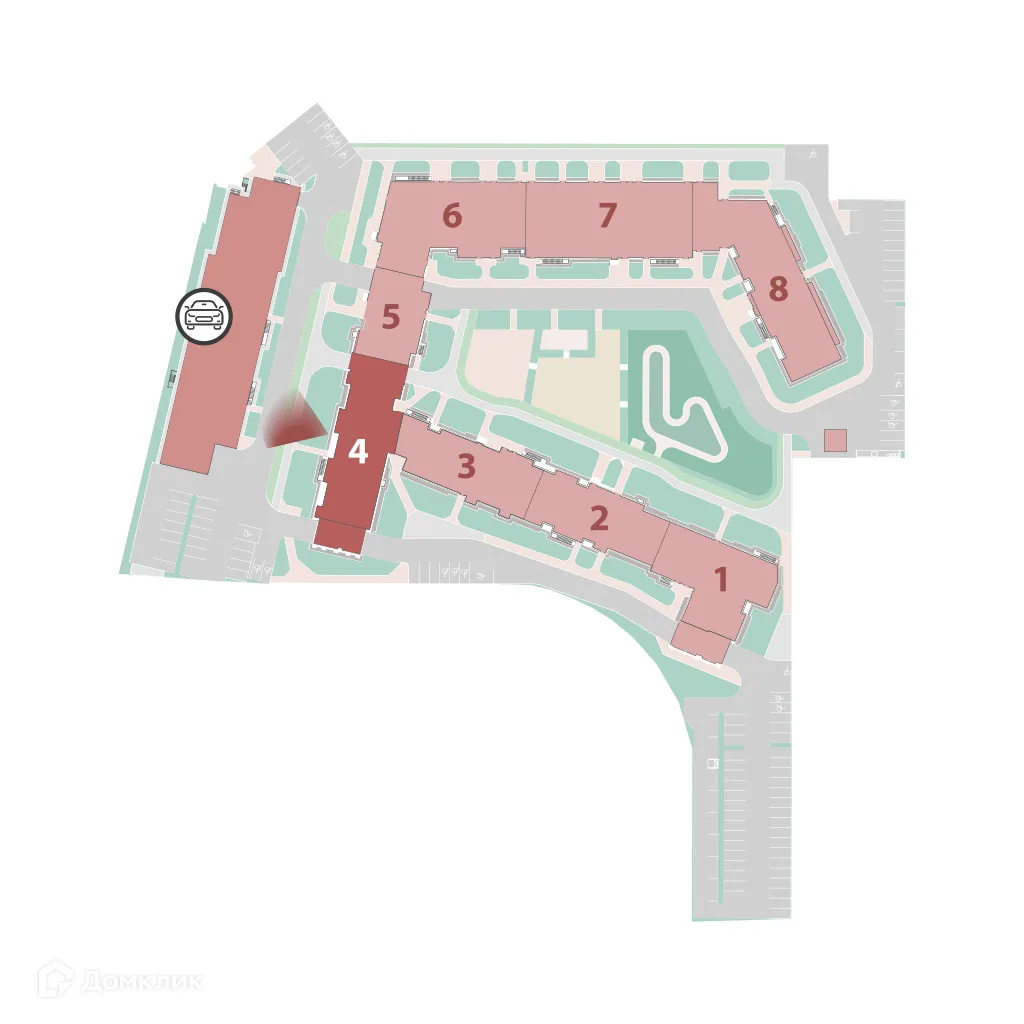 Планировка 1-комнатной квартиры 34.23 м² в ЖК "Полис ЛАВрики", г. Мурино — фото 3