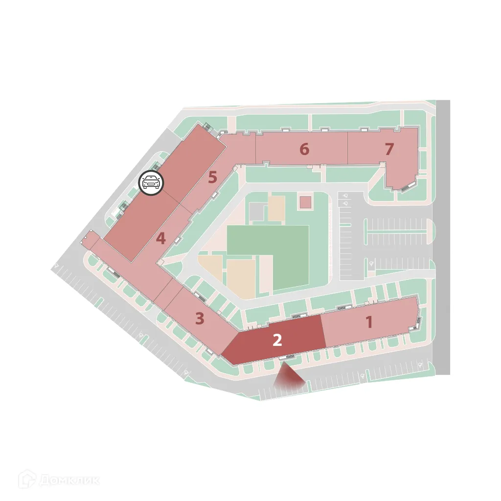 Планировка 1-комнатной квартиры 34.7 м² в ЖК "Полис ЛАВрики", г. Мурино — фото 3