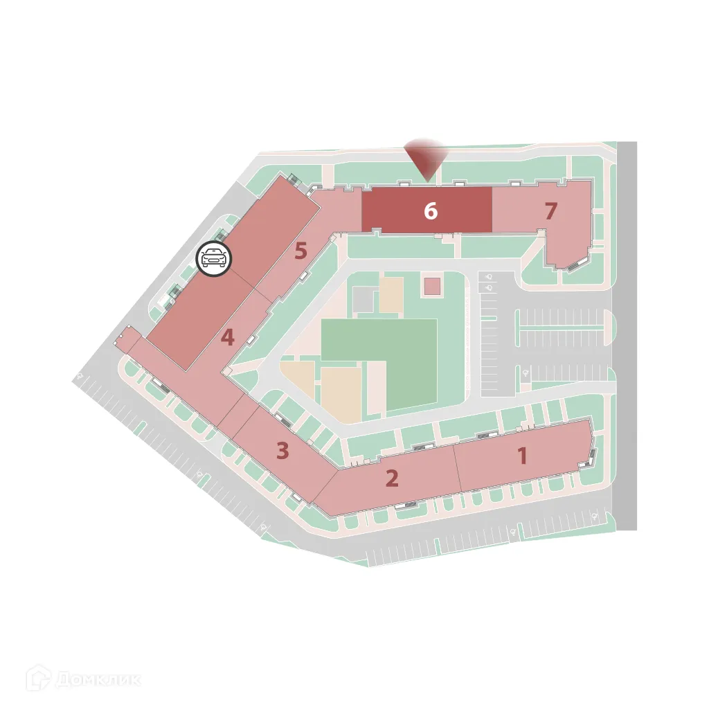 Планировка 1-комнатной квартиры 33.5 м² в ЖК "Полис ЛАВрики", г. Мурино — фото 3