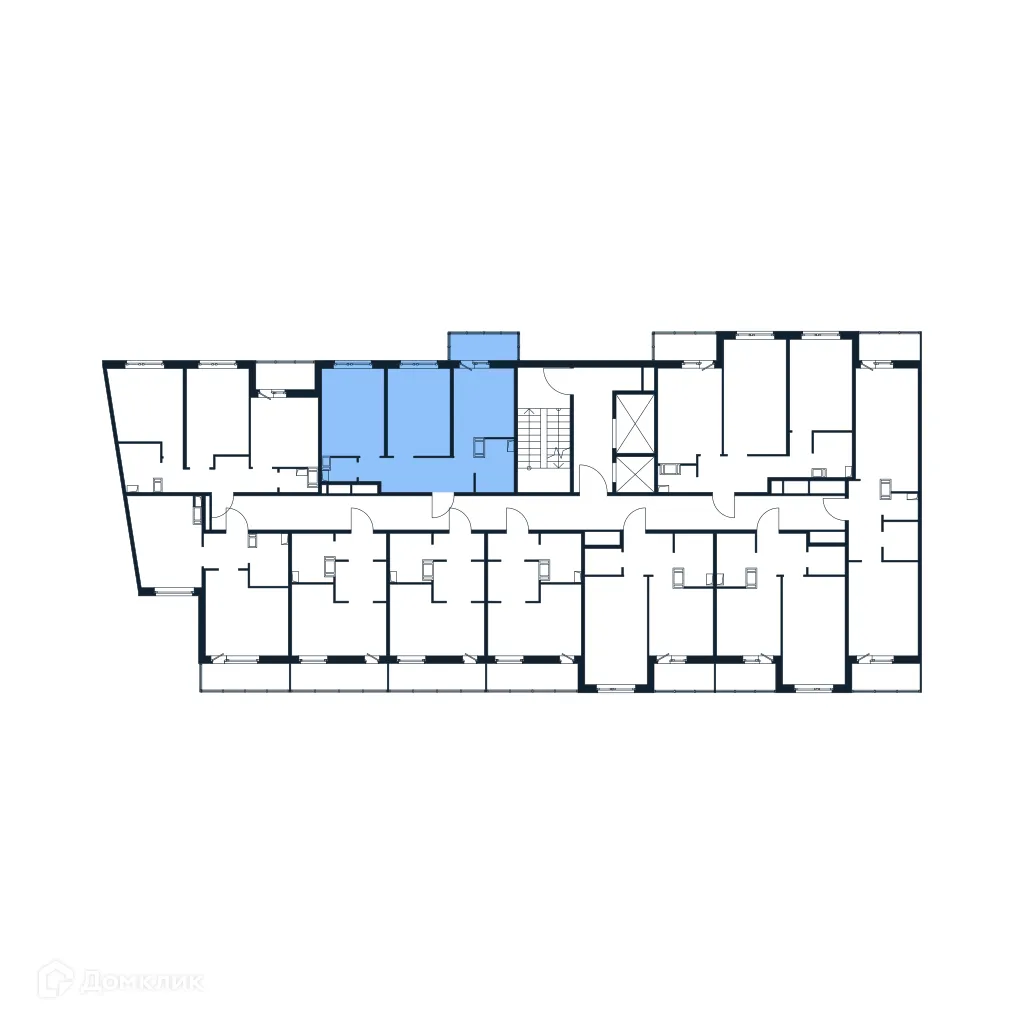 Планировка 2-комнатной квартиры 46.23 м² в ЖК "Полис ЛАВрики", г. Мурино — фото 2