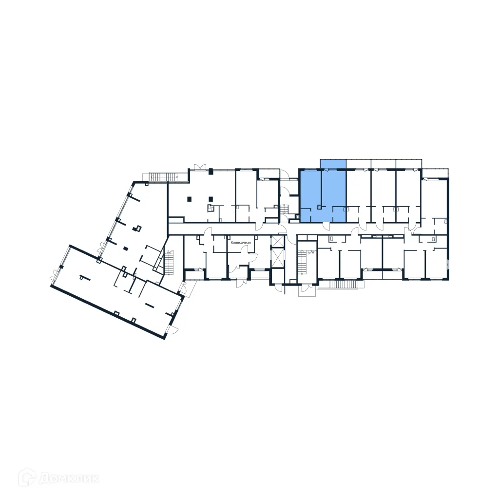 Планировка 1-комнатной квартиры 44.64 м² в ЖК "Полис ЛАВрики", г. Мурино — фото 2