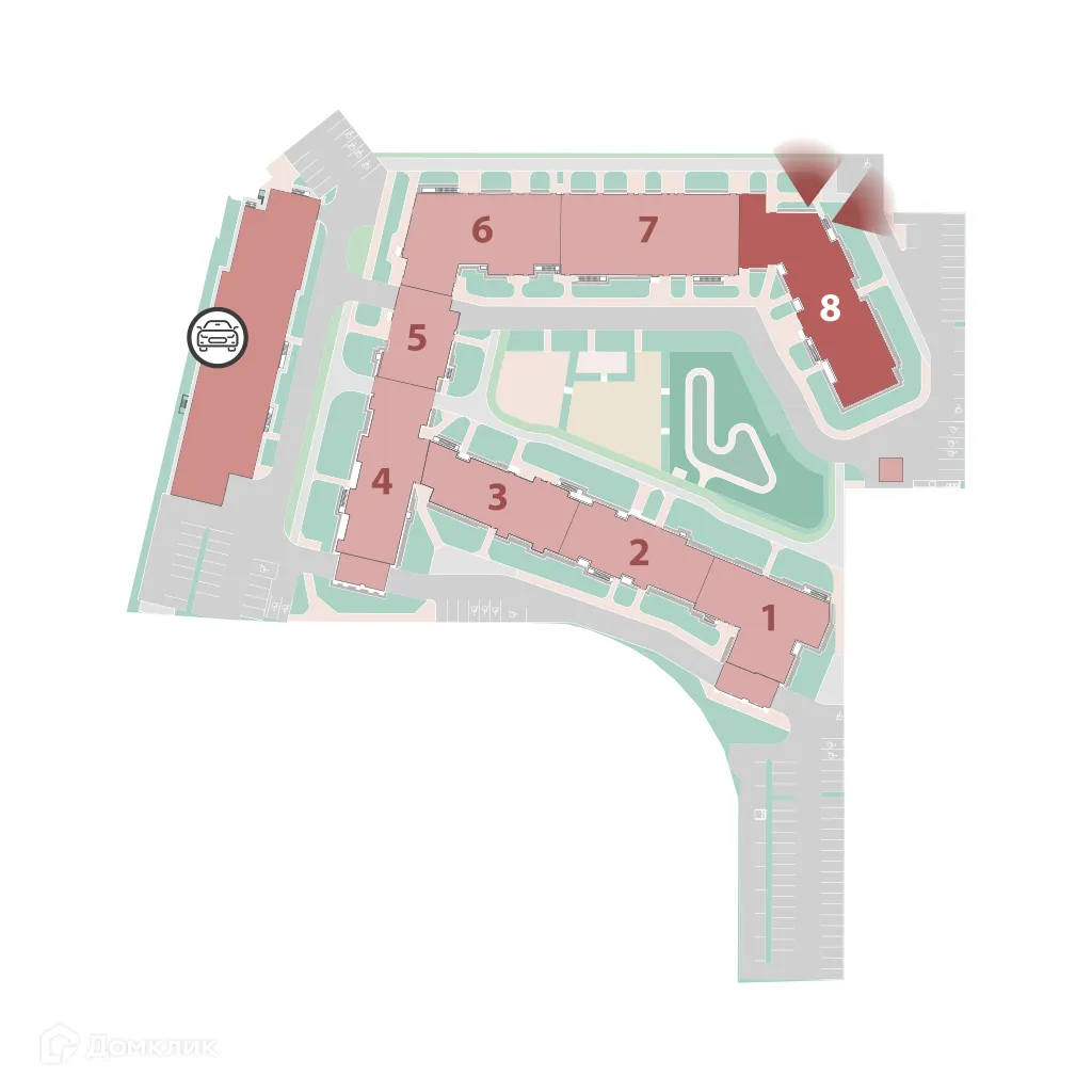 Планировка 1-комнатной квартиры 37.26 м² в ЖК "Полис ЛАВрики", г. Мурино — фото 3