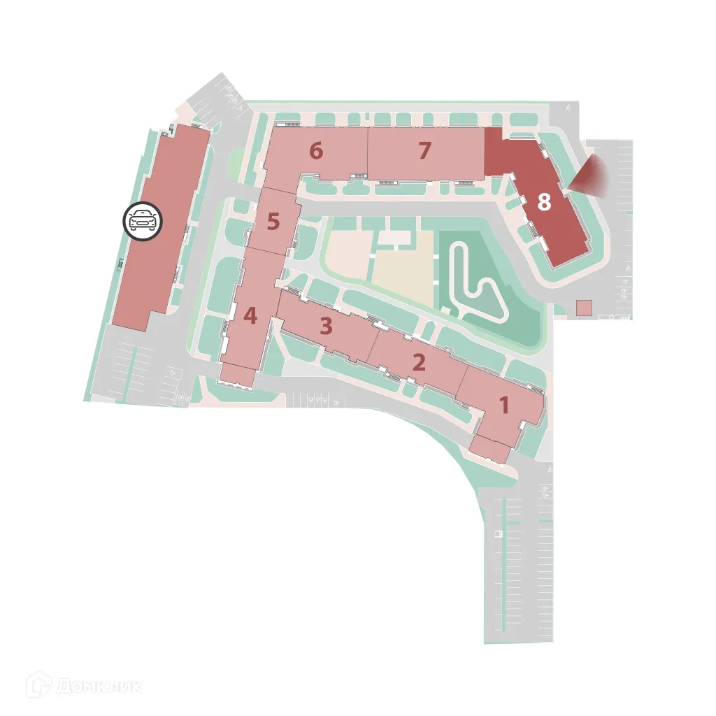 Планировка 1-комнатной квартиры 36.48 м² в ЖК "Полис ЛАВрики", г. Мурино — фото 3