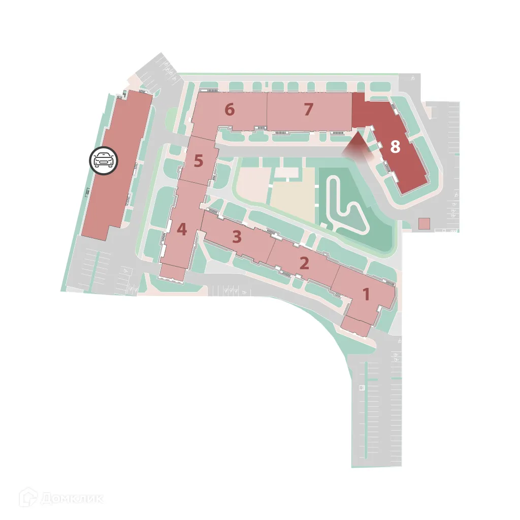 Планировка 1-комнатной квартиры 37.4 м² в ЖК "Полис ЛАВрики", г. Мурино — фото 3