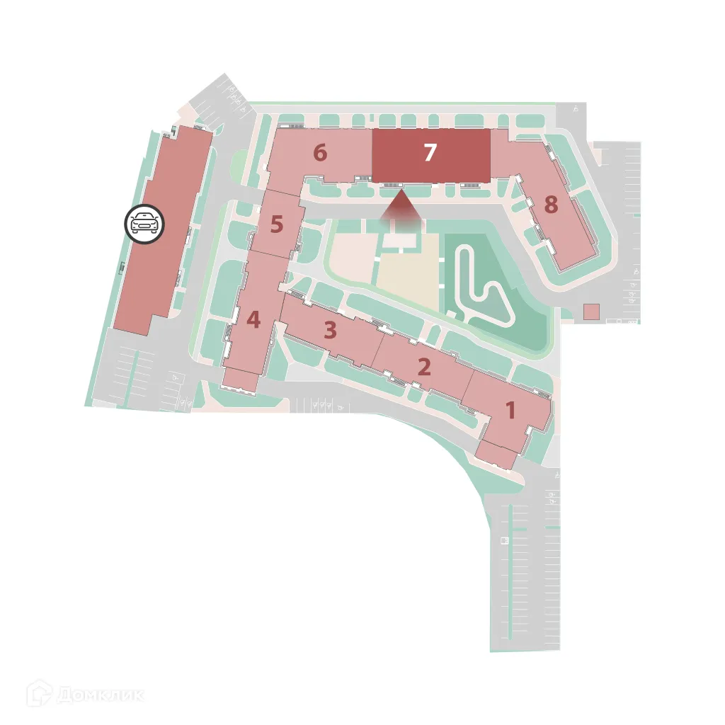 Планировка студии квартиры 24.34 м² в ЖК "Полис ЛАВрики", г. Мурино — фото 3