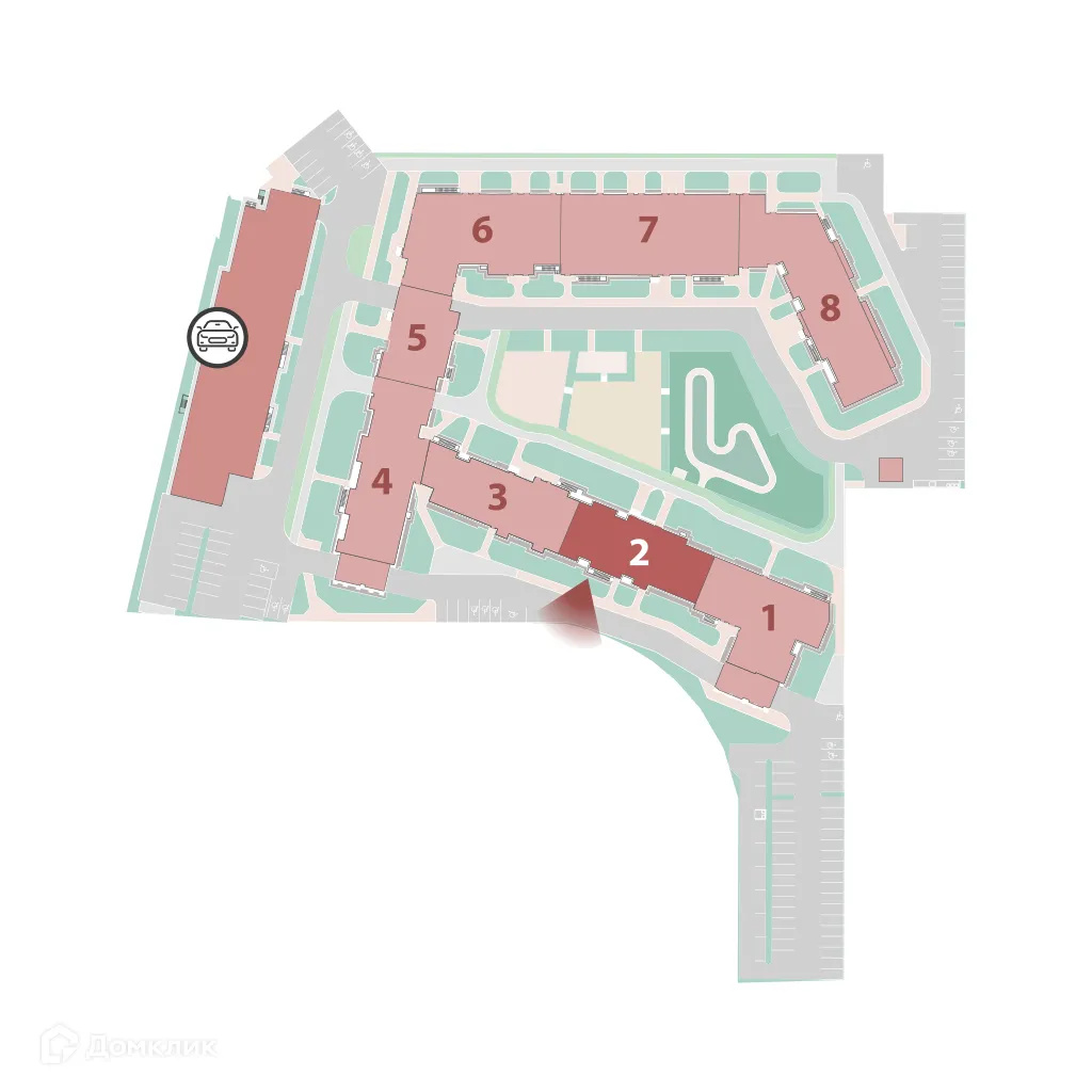 Планировка 1-комнатной квартиры 34.88 м² в ЖК "Полис ЛАВрики", г. Мурино — фото 3