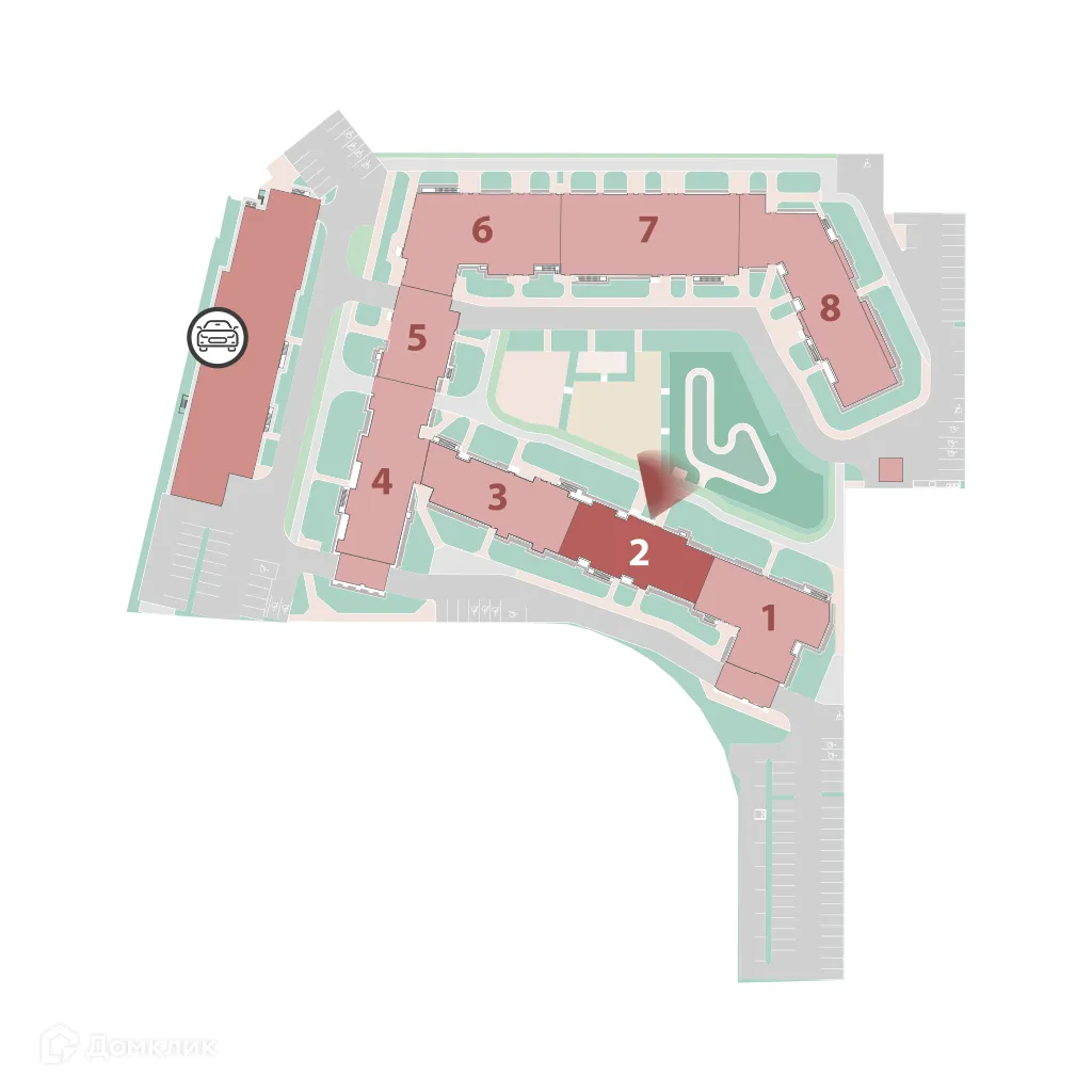 Планировка 1-комнатной квартиры 33.54 м² в ЖК "Полис ЛАВрики", г. Мурино — фото 3