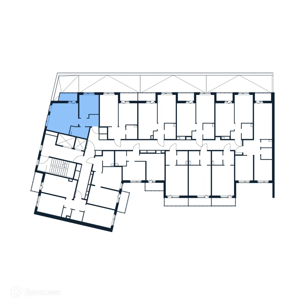 Планировка 1-комнатной квартиры 39.96 м² в ЖК "Полис ЛАВрики", г. Мурино — фото 2