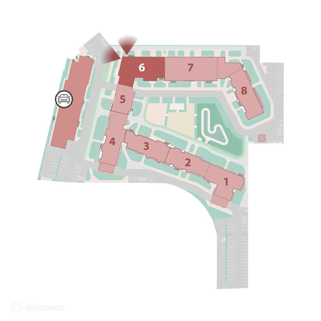 Планировка 1-комнатной квартиры 39.96 м² в ЖК "Полис ЛАВрики", г. Мурино — фото 3