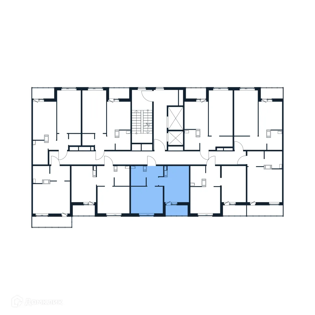 Планировка 1-комнатной квартиры 33.45 м² в ЖК "Полис ЛАВрики", г. Мурино — фото 2