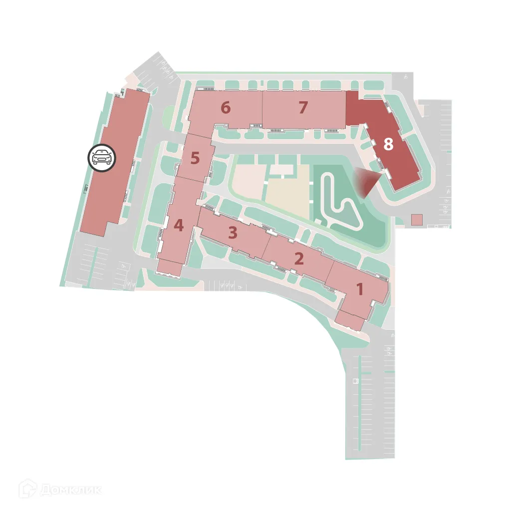 Планировка 2-комнатной квартиры 47.49 м² в ЖК "Полис ЛАВрики", г. Мурино — фото 3