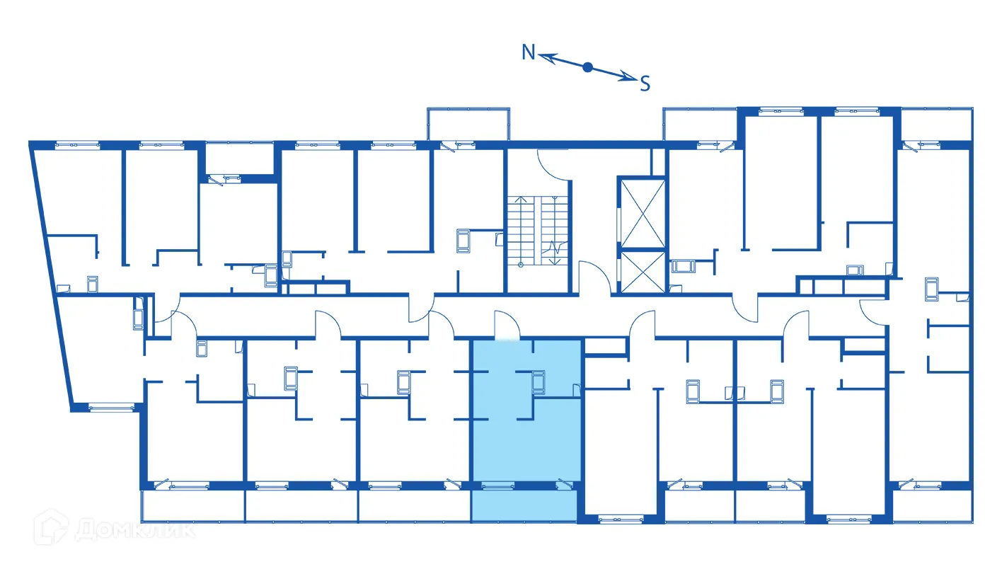Планировка студии квартиры 25.12 м² в ЖК "Полис ЛАВрики", г. Мурино — фото 4