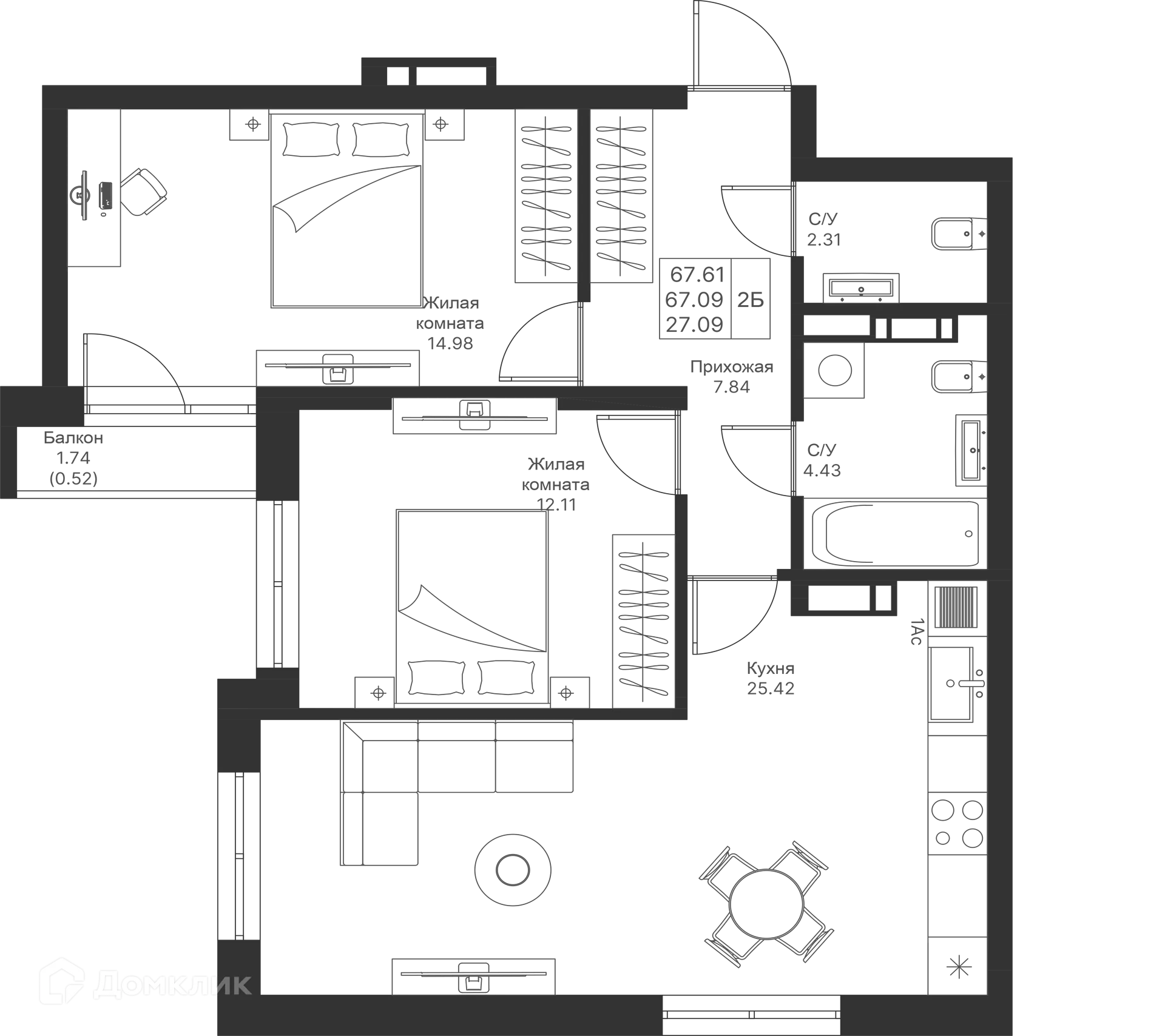 Фото квартиры в ЖК Мой Ритм
