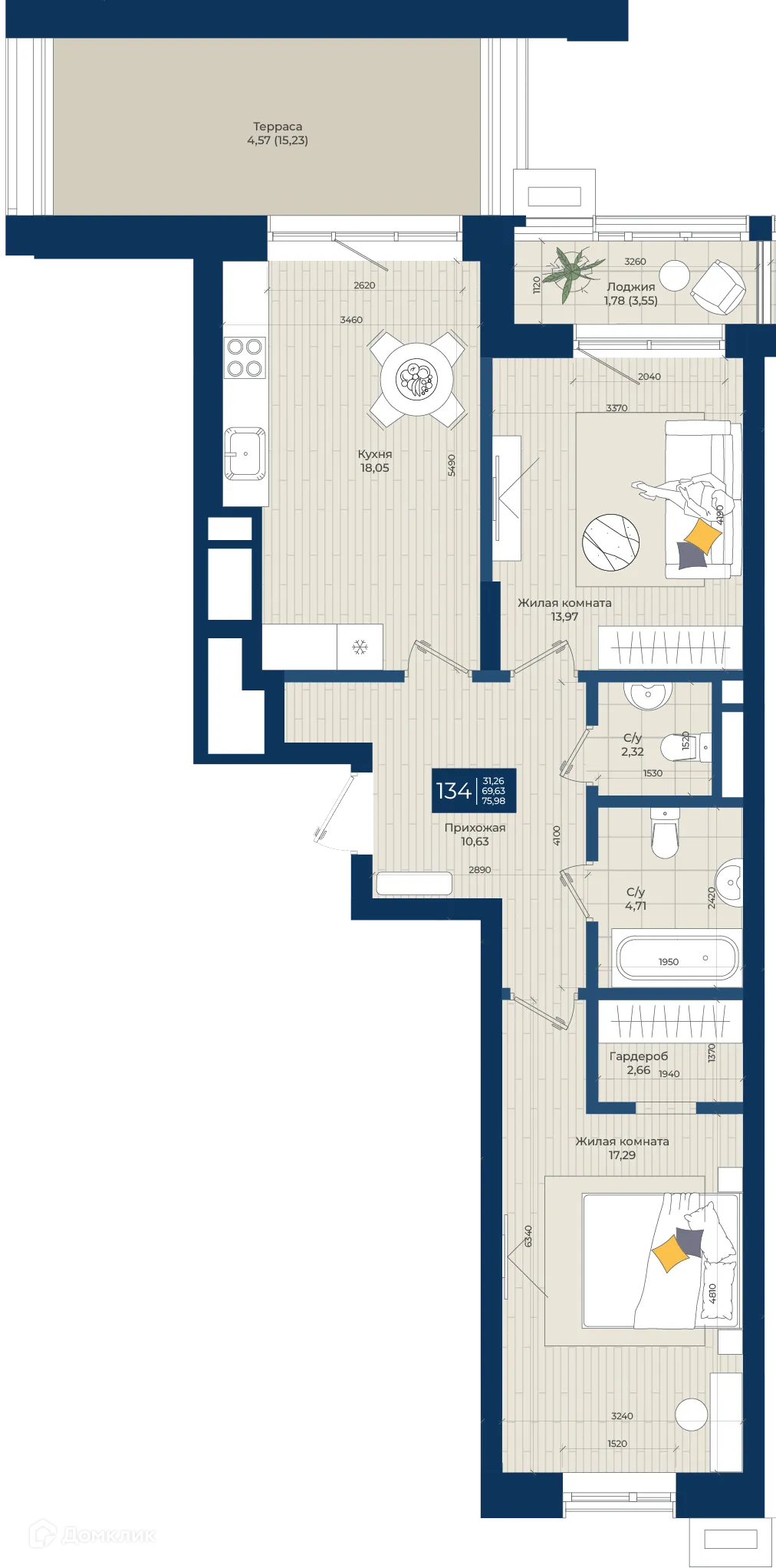 Фото квартиры в ЖК Концепт-комплекс бизнес-класса "Максат"