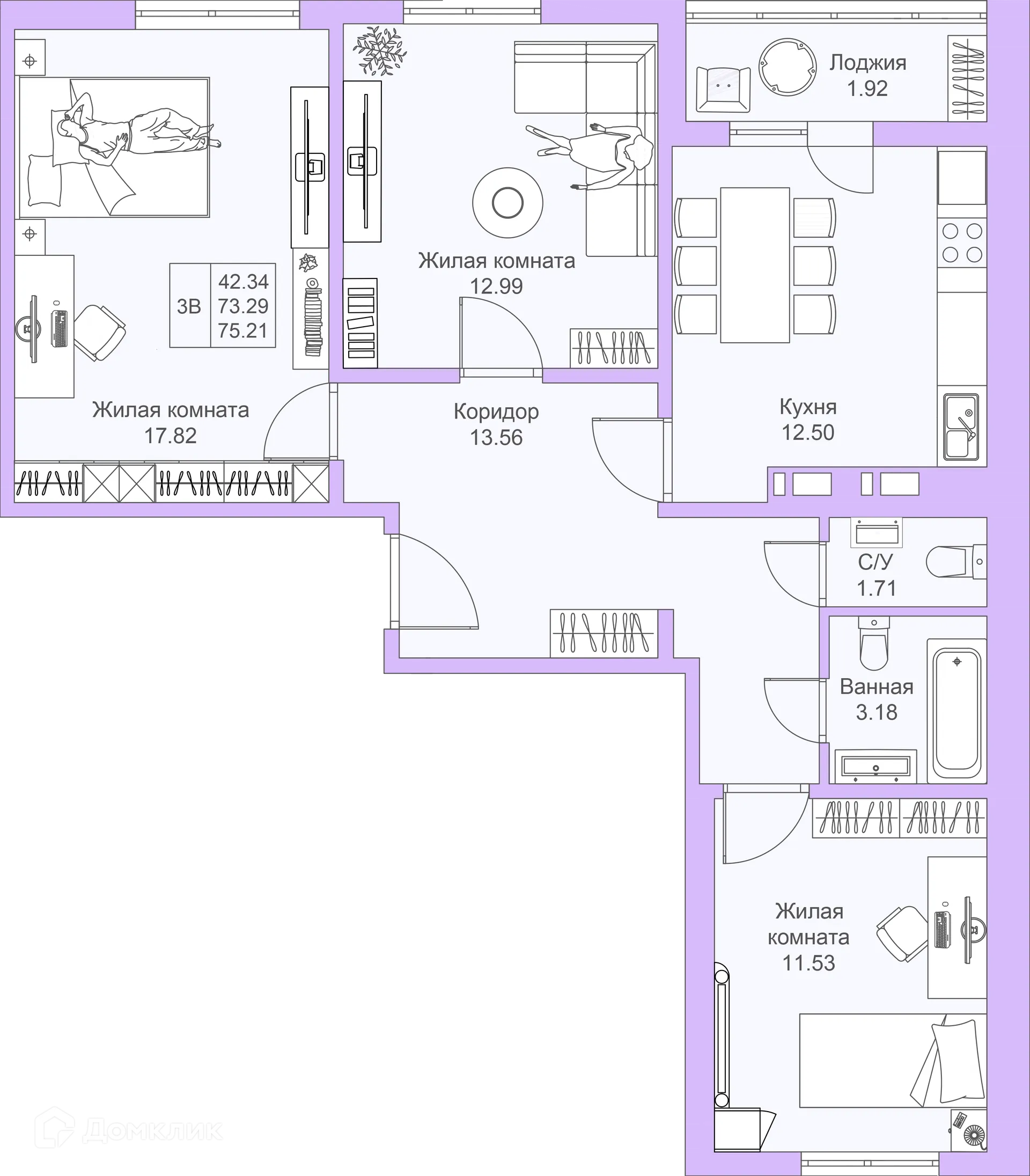 Фото квартиры в ЖК Светлая долина