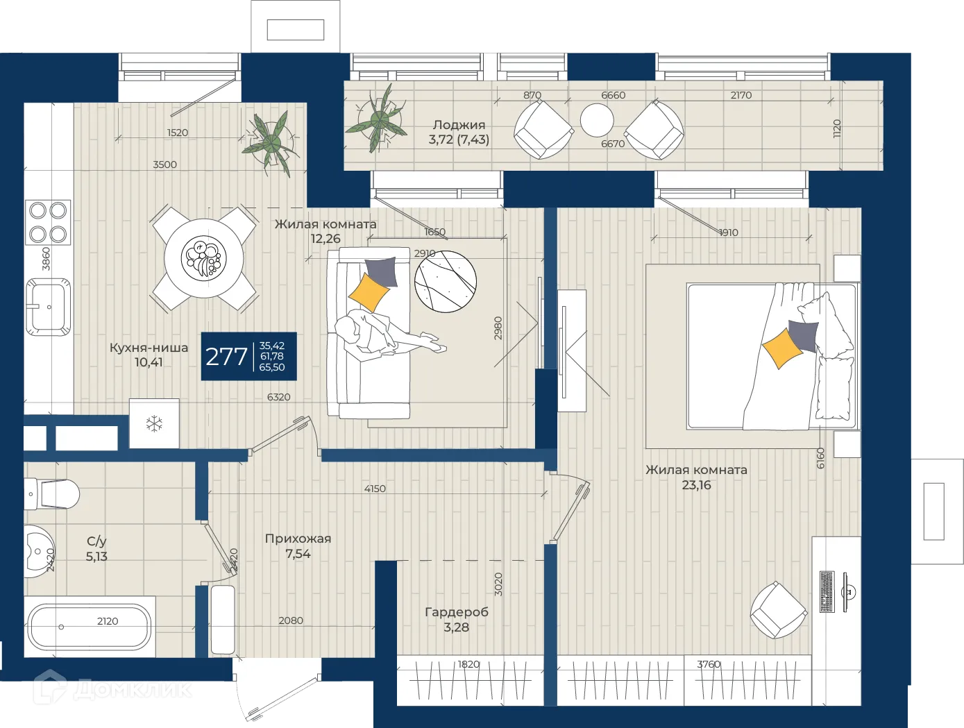 Фото квартиры в ЖК Концепт-комплекс бизнес-класса "Максат"