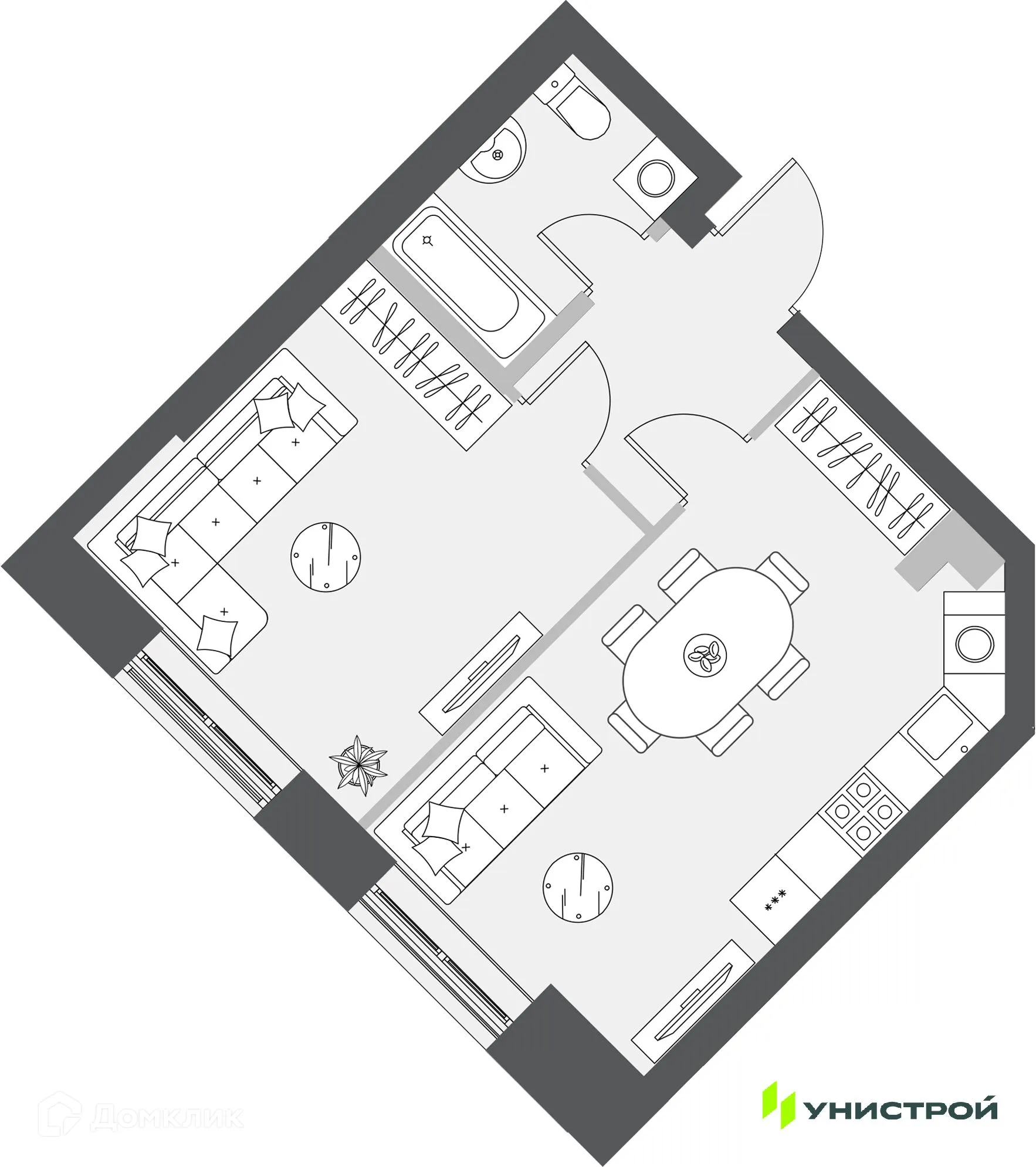 Фото квартиры в ЖК Уникум на Проспекте Победы
