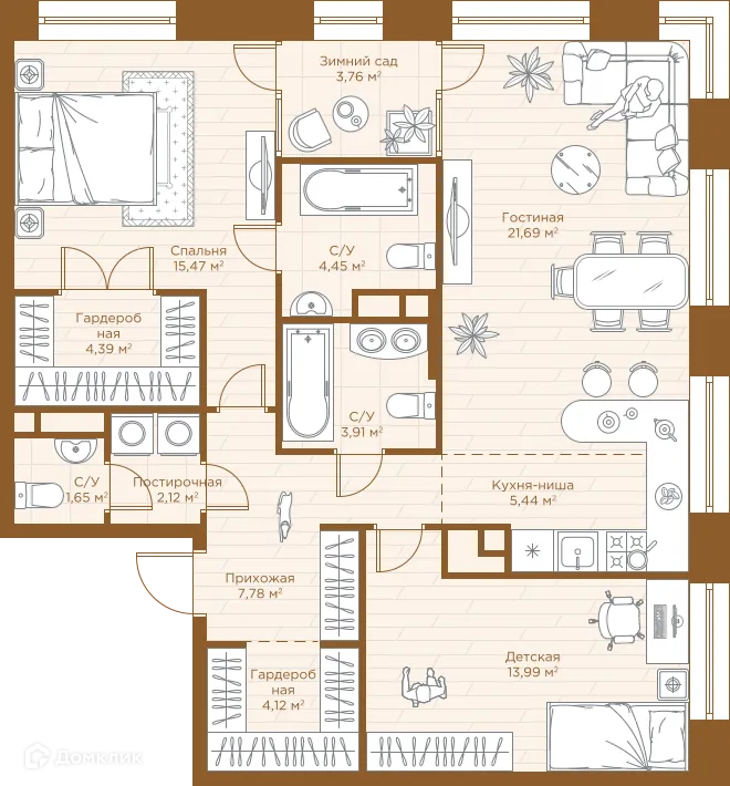 Фото квартиры в ЖК Savin Premier (ЖК Савин Премьер)