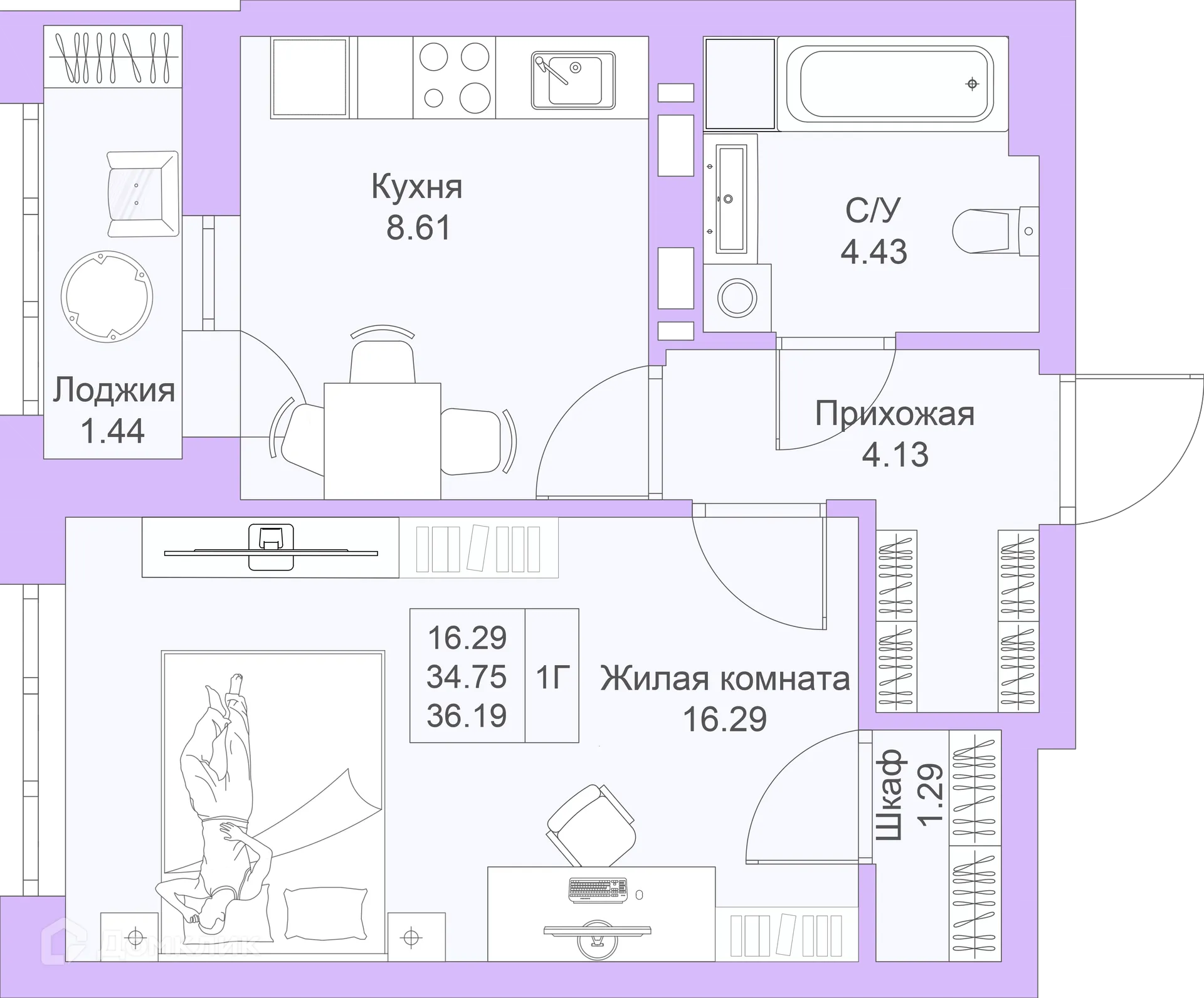 Фото квартиры в ЖК Светлая долина