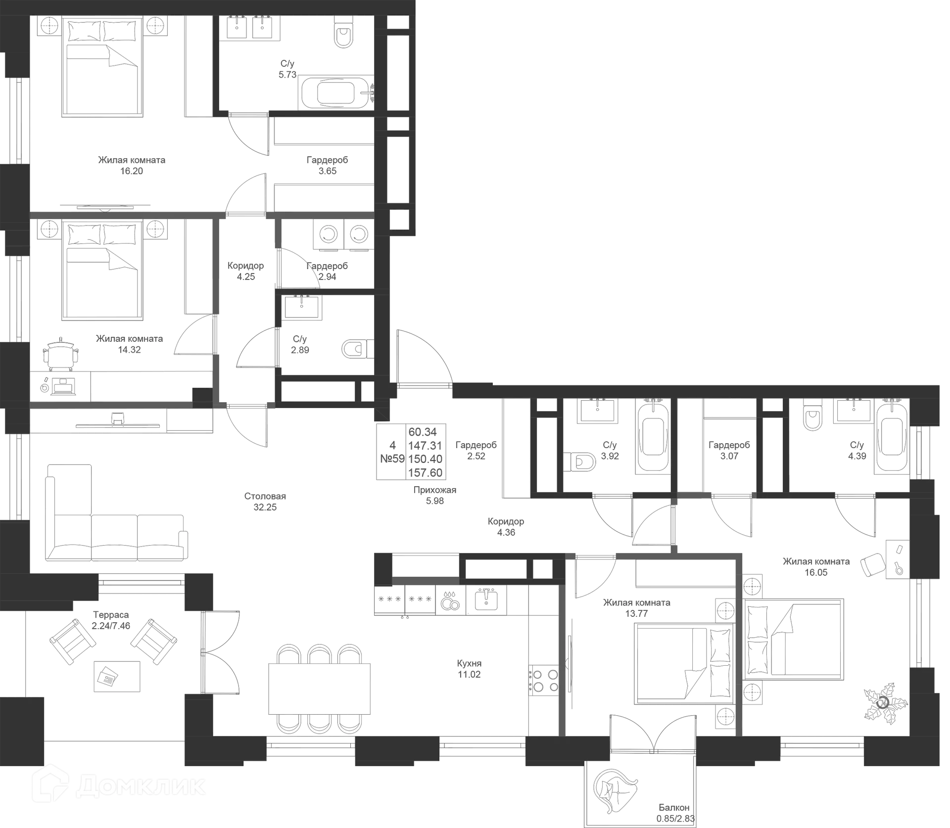 Фото квартиры в ЖК Мифы