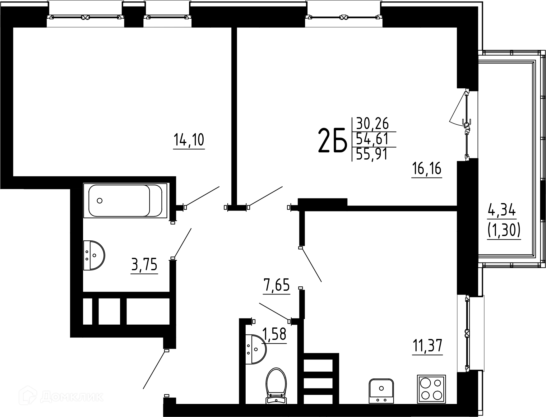 Фото квартиры в ЖК Притяжение