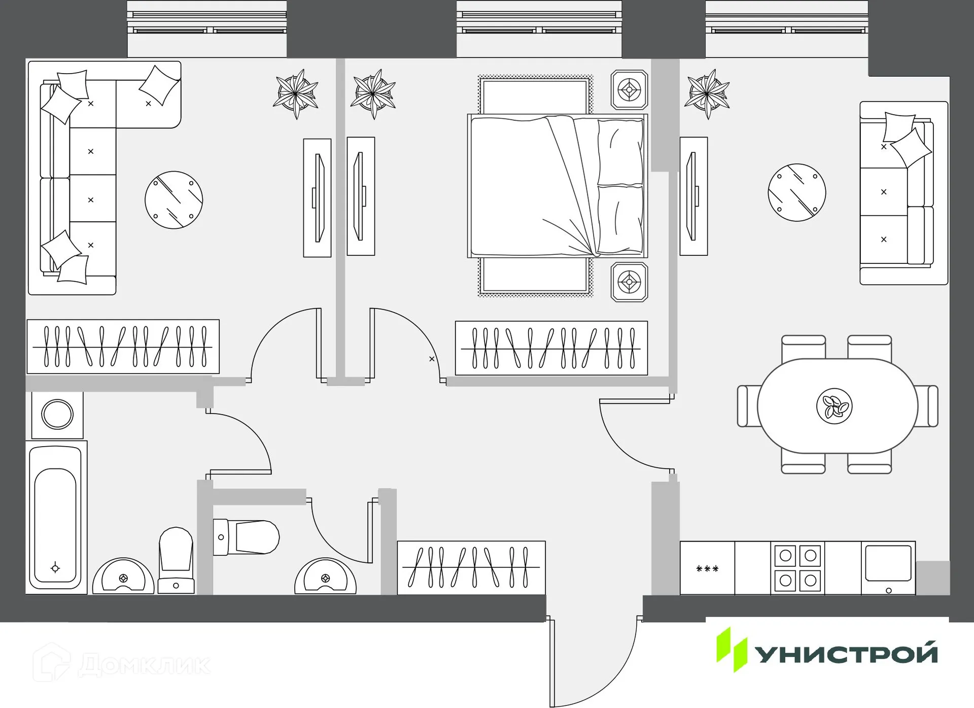 Фото квартиры в ЖК Уникум на Проспекте Победы