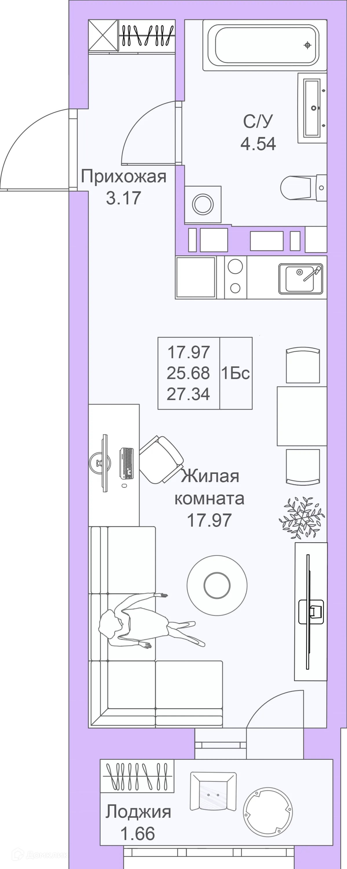 Фото квартиры в ЖК Светлая долина