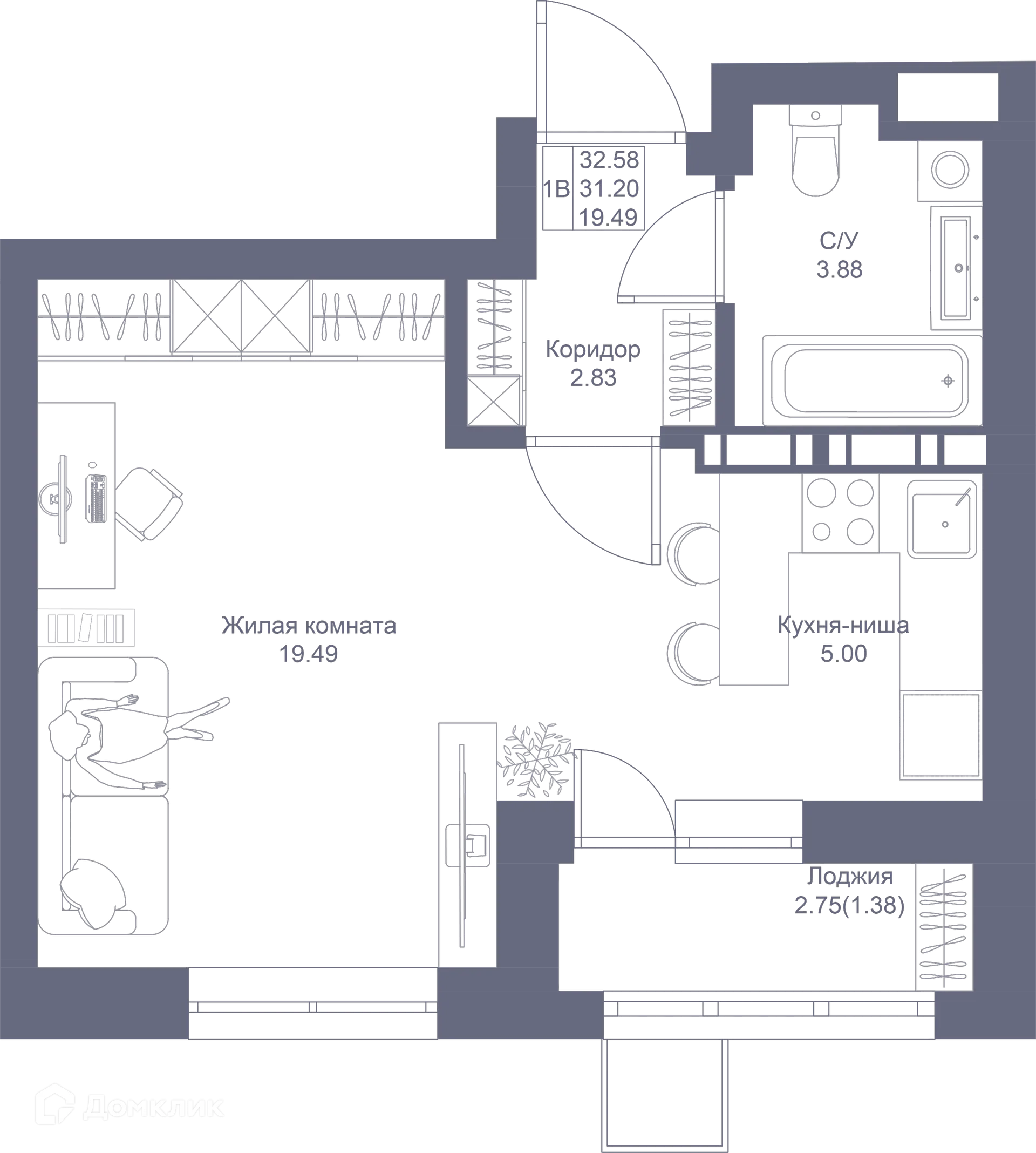 Фото квартиры в ЖК Мой Ритм