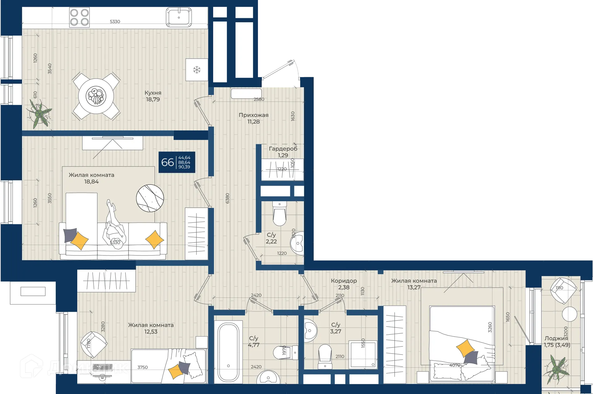 Фото квартиры в ЖК Концепт-комплекс бизнес-класса "Максат"