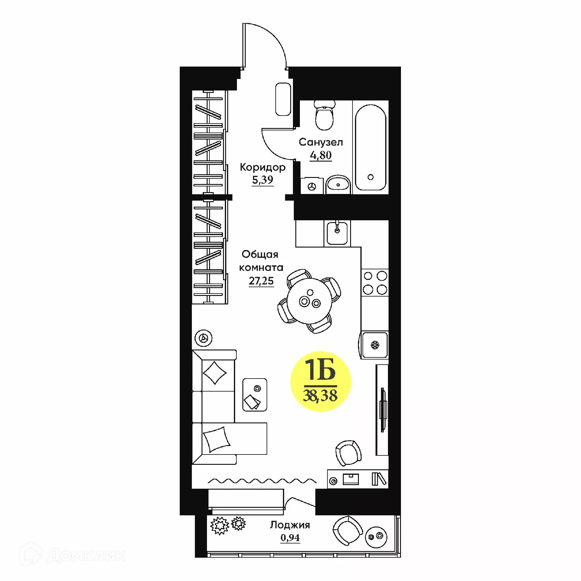 Фото квартиры в ЖК Дом по ул Хади Атласи