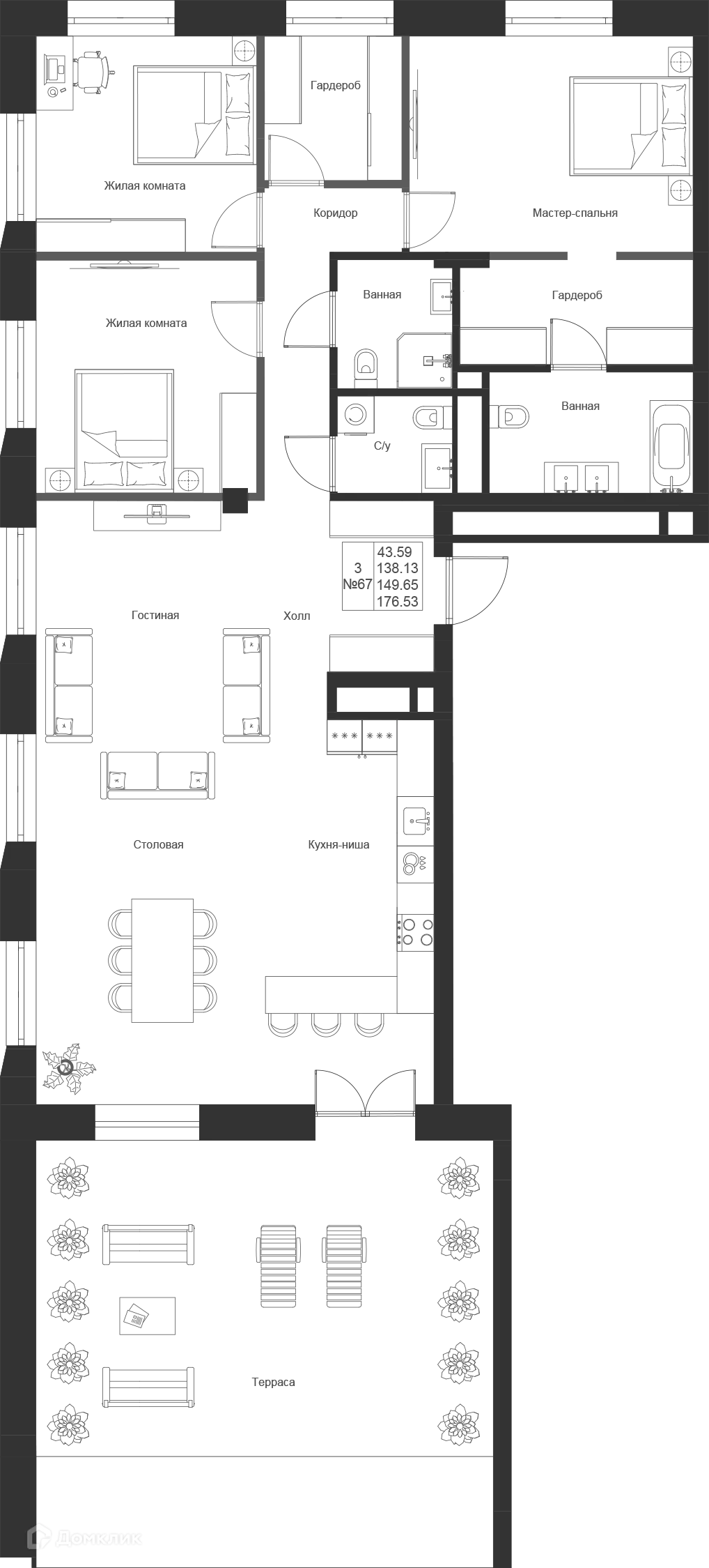 Фото квартиры в ЖК Мифы