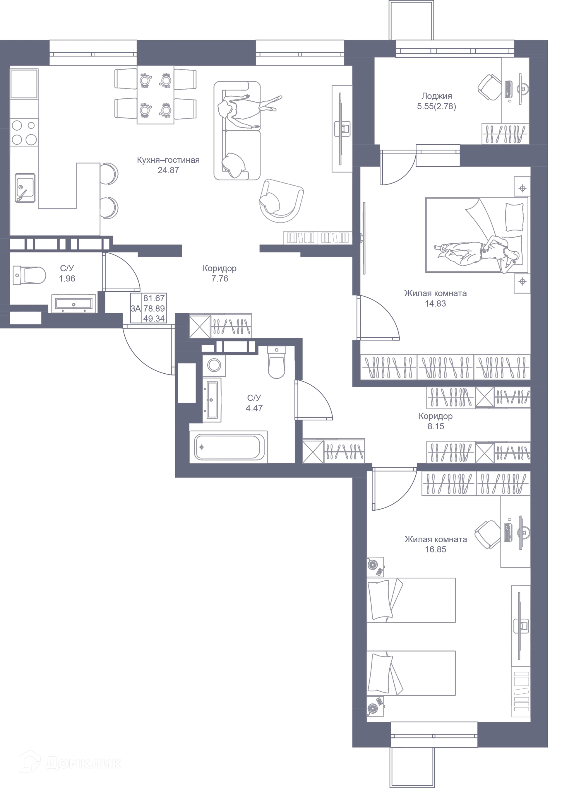 Фото квартиры в ЖК Мой Ритм
