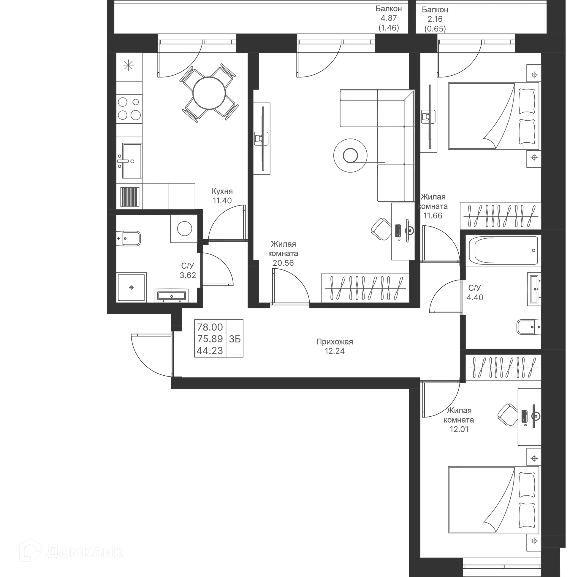 Фото квартиры в ЖК Мой Ритм