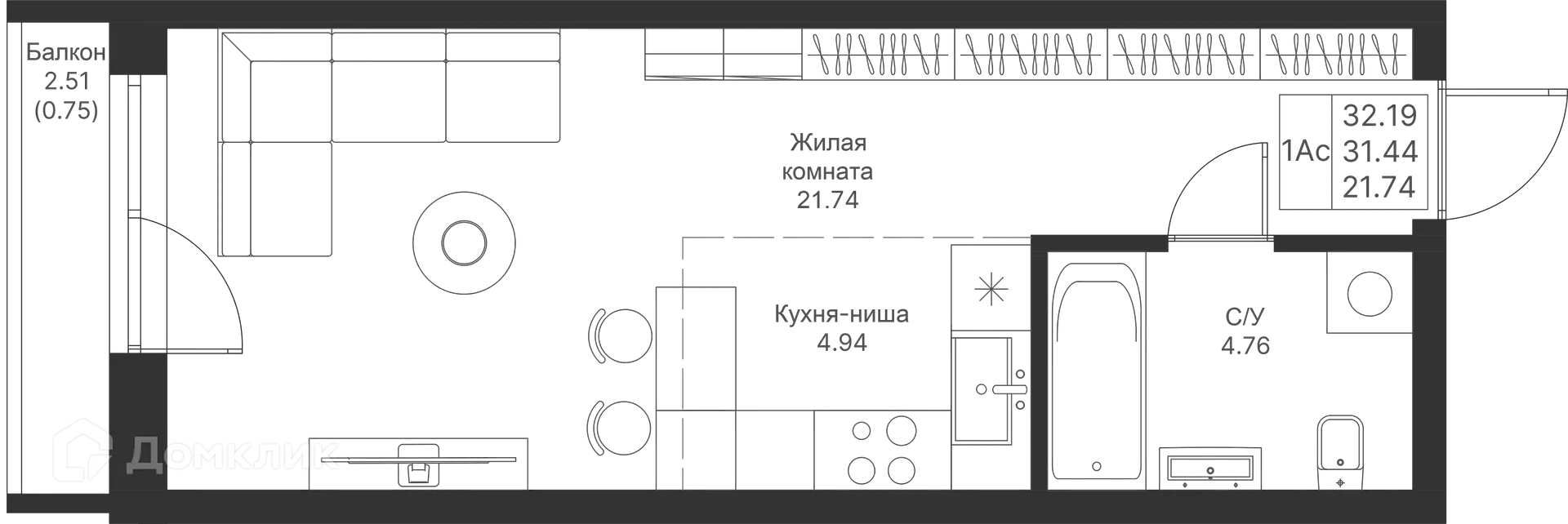 Фото квартиры в ЖК Мой Ритм