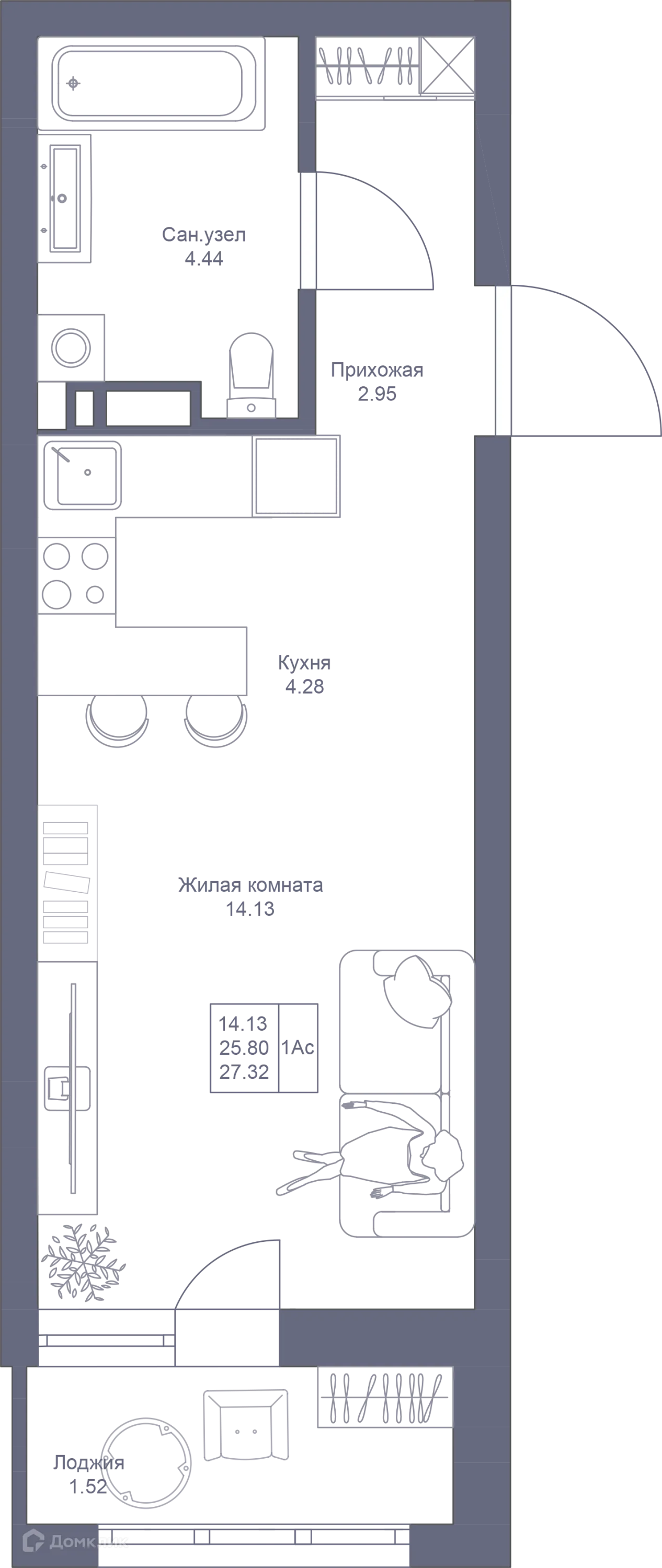 Фото квартиры в ЖК Мой Ритм