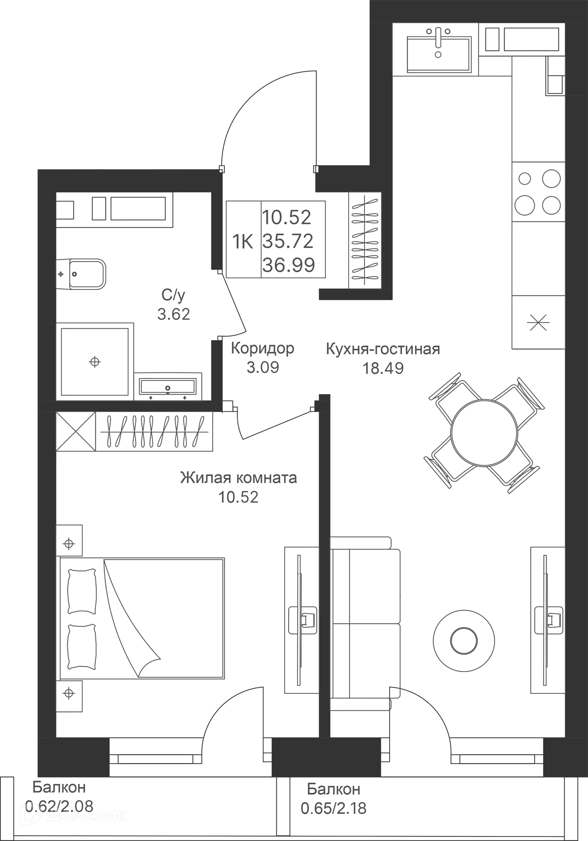 Фото квартиры в ЖК Мой Ритм